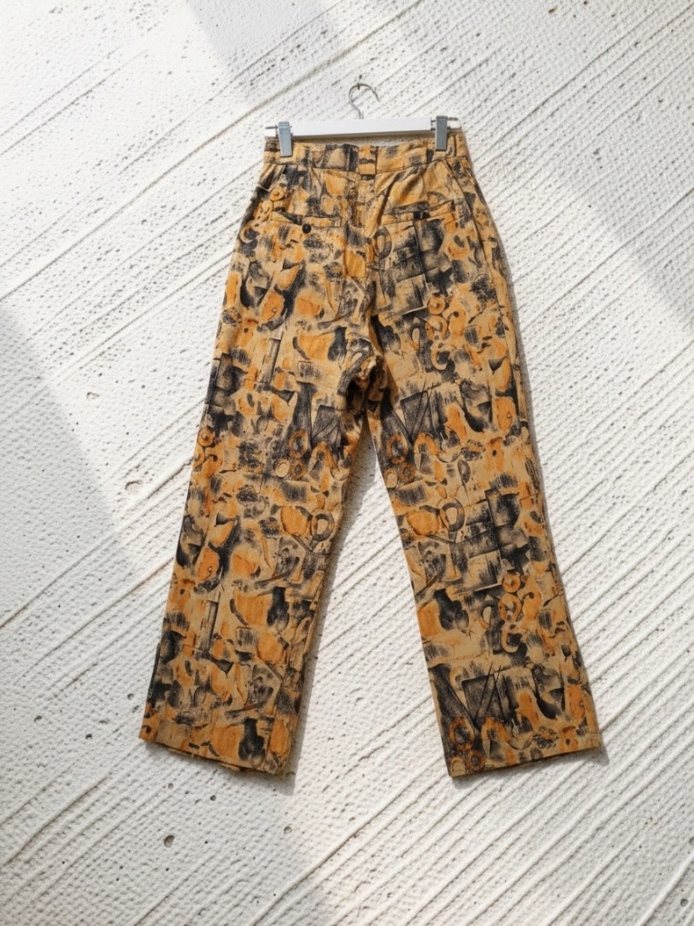 Vintage Abstract Print High Waist Trousers Size 4/6 - Picture 5 of 5